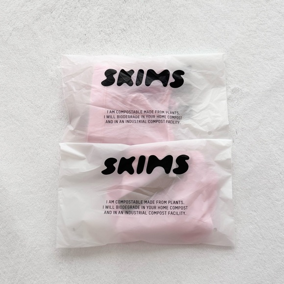 Skims Cotton Jersey Heart Scoop Bralette & Hipster Set - Cherry Blossom - Picture 2 of 6